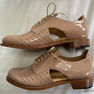 Office of Angela Scott: Mr. Muffin Derby EU 38.5 - Mauve/Tan Patent Leather US 8